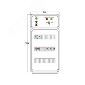 Щит управления электрообогревом HS 3x2700 D316 (в комплекте с терморегулятором и датчиком температуры)