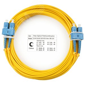 Патч-корд оптический duplex 25м SC-SC 9/125 sm LSZH