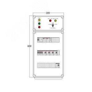 Щит управления электрообогревом HS 5x1700 D330 (в комплекте с терморегулятором и датчиком температуры)
