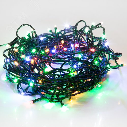Гирлянда Твинкл Лайт 4 м, темно-зеленый ПВХ, 25 LED, мультиколор