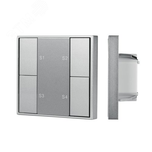 Кнопочная панель INTELLIGENT ARLIGHT DALI-201-23-1G-4SC-IN Silver (BUS, Frame) (IARL, IP20 Металл, 3 года)