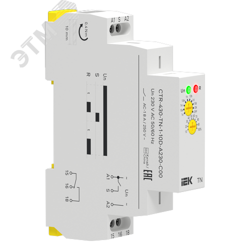 Реле задержки включения TN 1 контакт 230В AC IEK