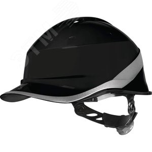 Каска защитная строительная DIAMOND VI WIND из ABC с вентиляцией цвет Черный