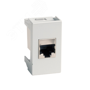 Розетка VIVA компьютерная RJ45 категория 5E экранированная 1 модуль серая