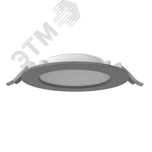 Светильник светодиодный DL-01 Slim 160 мм 25 Вт 3000 К CRI90 176х39 мм IP65/40 RAL7045 серый с рассеивателем опал аварийный автономный постоянного действия