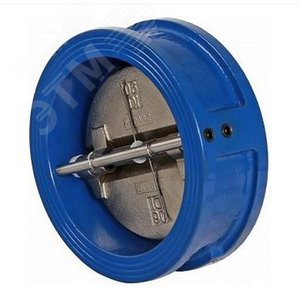 Затвор обратный - ЗОД PN16 DN150, межфланцевый, двустворчатый, корпус - чугун GGG40 c EPDM покрытием, пластины - нержавеющая сталь