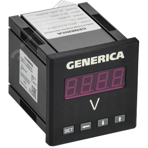 Вольтметр цифровой щитовой однофазный 72х72мм LED GENERICA