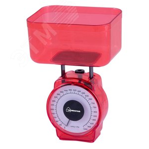 Весы кухонные механические HS-3004М до 1 кг, цвет красный