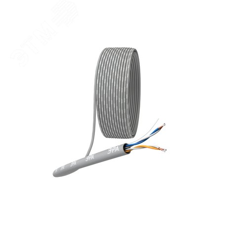 Кабель витая пара U/UTP 2x2x24 AWG Cat5e CCA PVC 305м ЭРА SIMPLE UL-2-PVC-A