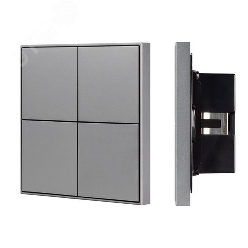 Панель кнопочная KNX-304-23-IN Grey BUS, Frame IARL, IP20 металл, 2 года