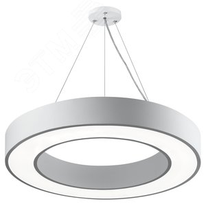 Светильник подвесной светодиодный 45Вт 3500Лм 4000K IP40 600х80 белый Geometria Ring SPO-133-W-40K-045 драйвер внутри