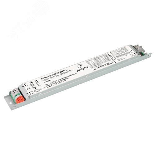 Блок питания ARJ-SP-38-PFC-1-10V-DALI2-PD (38W, 9-60V, 0.3-0.9A) ( IP20 Пластик, 5 лет)