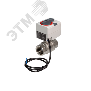 Кран шаровой двухпозиционный AMZ-113R PN40, DN25, Kvs 60, Tmax 110C, Rp1, корпус CW617N, трехходовой