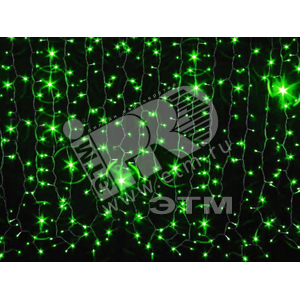 Гирлянда Занавес световой 625LED 2.5х1.5м уличный зеленый
