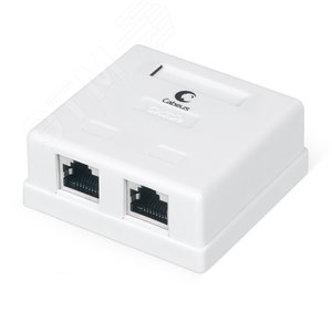 Розетка компьютерная RJ-45(8P8C), категория 5e, экранированная, двойная, внешняя, Dual IDC