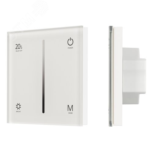 Панель SMART-P6-DIM-G-IN White 12-24V, 4x3A, Sens, 2.4G IP20 пластик, 5 лет