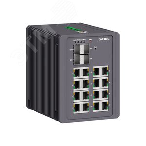 Промышленный управляемый коммутатор, 4х100Base-FX, 1000Base-X SFP слота, 16х10/100/1000Base-T(X) портов RJ45, консольный порт Mini USB, поддержка PROFINET, 24-48В DC (18-72В DC), с резервированием