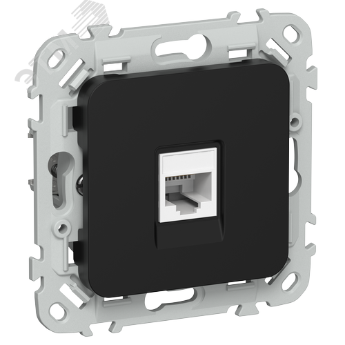 FLITE Розетка телефонная RJ11 категория 3 РТ3-1-ФлЧ черный IEK