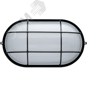 Светильник НПП-100w термостойкий овальный с черной решеткой IP54