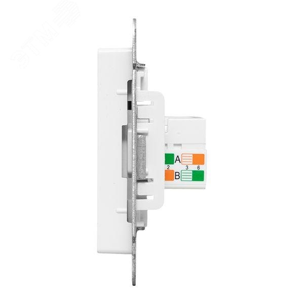 Эпика Механизм розетки RJ45 (cat5) белый EKF
