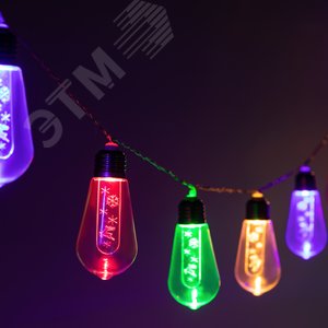 Гирлянда Нить С Новым годом, 1.8 м, 10 LED, мультиколор, IP20 ENIN-16M