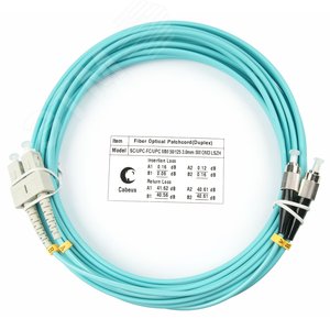 Патч-корд оптический duplex 25м SC-FC 50/125MM OM3 LSZH