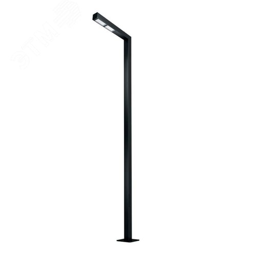 Опора освещения со светильником светодиодным OXOR-STER-G45-1000x100x100-L3000-52W Warm3000 BK, 230V IP65 ARL, сталь