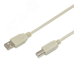 Кабель USB (шт. USB B - шт. USB A), 3м., серый