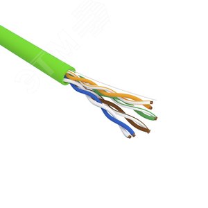 Витая пара U/UTP CAT 5e нг(А)-LSLTx 4PR 24AWG INDOOR SOLID зеленый