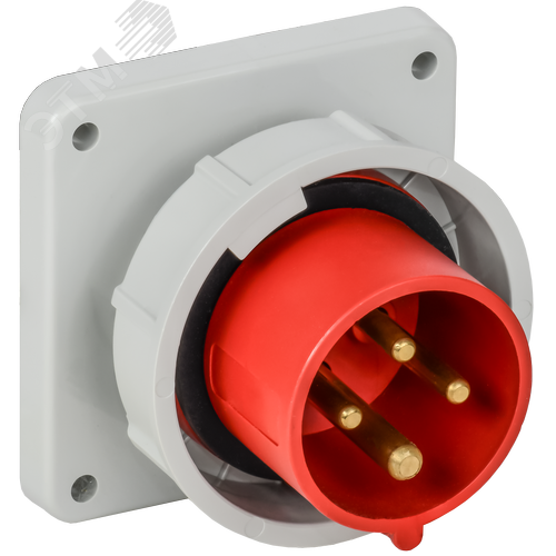 Вилка встраиваемая ССИ-3142 16А-6ч 380В 3P+PE IP67 IEK