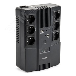 Источник бесперебойного питания Line-interactive SKAT-UPS 800 ВА/480 Вт 3 мин Tower 6хCEE 7/4