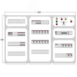 Щит управления электрообогревом DEVIBOX HR 18x1700 D850 (в комплекте с терморегулятором)