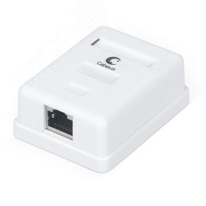 Розетка компьютерная RJ-45(8P8C), категория 6, экранированная, одинарная, внешняя, Dual IDC