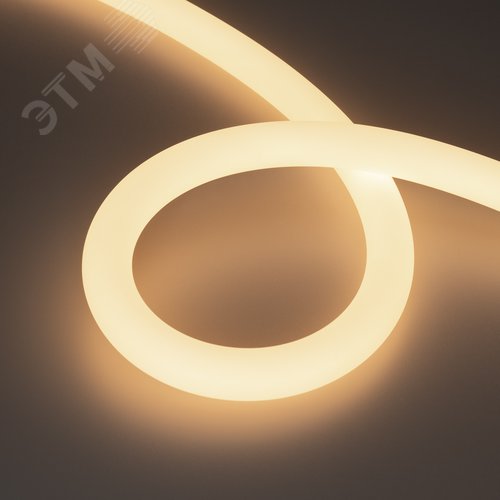 Лента герметичная MOONLIGHT-TOP-A336-D25мм 24V Warm3000 360deg 14.4 W/m, IP65, 2835, 5м, wire x2 Прямой вывод кабеля