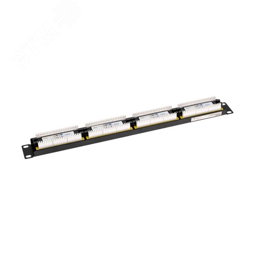Патч-панель 19дюймов PRO 1U 24 порта UTP RJ-45 CAT 6