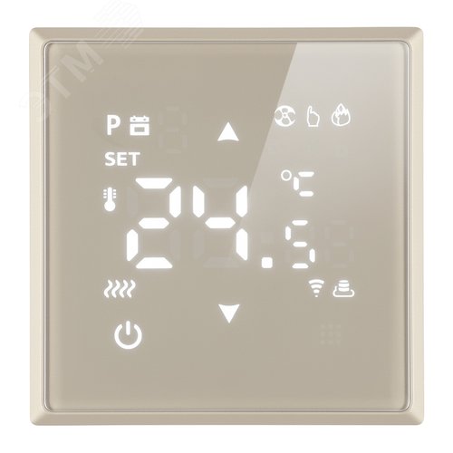 Терморегулятор Wi-Fi (механизм) 250В 3500Вт серия Эмили кашемир soft touch STEKKER