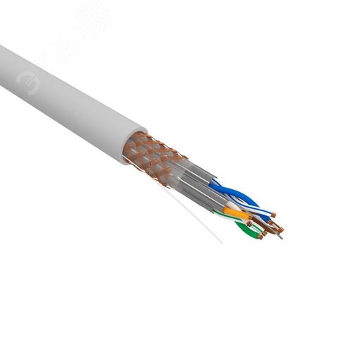 Витая пара S/FTP CAT 6A 4х2х0.57мм LSZH нг(А)-HF 23AWG IN серый PRO