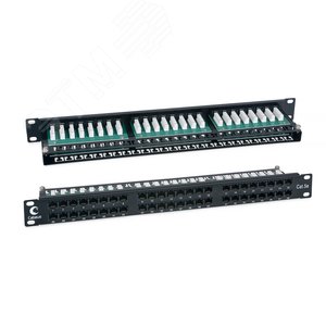 Патч-панель IDC-1U высокой плотности 19', 1U, 48 портов RJ-45, категория 5e, Dual IDC