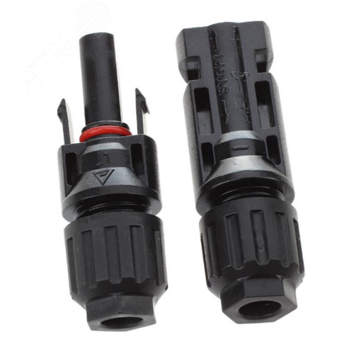 Коннектор MС4 AB 10 mm комплект из 2 коннекторов для кабеля
