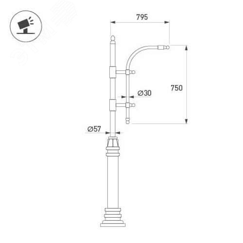 Кронштейн OXOR-SB3-1 BLACK (ARL, сталь)