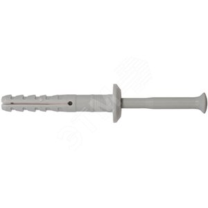 Дюбель-гвоздь 6х40/7 N P K грибовидный бортик, нейлон/нейлон