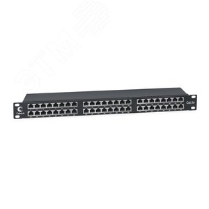 Патч-панель высокой плотности 19' Высота (1U), 48 портов RJ-45, категория 5e, полностью экранированная, Dual IDC