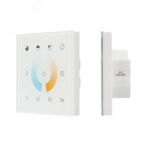 Панель сенсорная DALI-901-11-1G-4SC-MIX-DT8-IN White BUS/230V IARL, IP20 пластик, 3 года