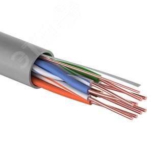Витая пара U/UTP CAT 5e 4х2х0.48мм LSZH нг(А)-HF 24AWG IN серый LIGHT
