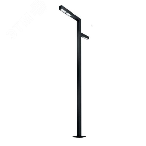 Опора освещения со светильником светодиодным OXOR-STER-Z-1600x100x100-L4000-70W Warm3000 BK, 230V IP65 ARL, сталь