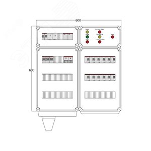 Щит управления электрообогревом DEVIBOX FHR 6x4400 D330 (в комплекте с терморегулятором и датчиком температуры)