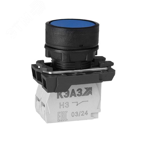 Кнопка КМЕ4520м-синий-2но+0нз-цилиндр-IP54-КЭАЗ