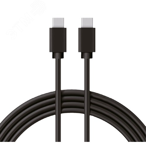 Кабель Type-C - Type-C 2A, 1m, PVC, black, 18-1834,