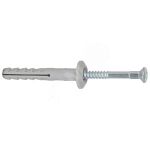 Дюбель-гвоздь 6х30/1 N P грибовидный бортик, нейлон