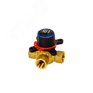 Клапан регулирующий поворотный HRB-3R PN10, DN25, Kvs 10, Tmax 110C, Rp1, корпус CW617N, трехходовой